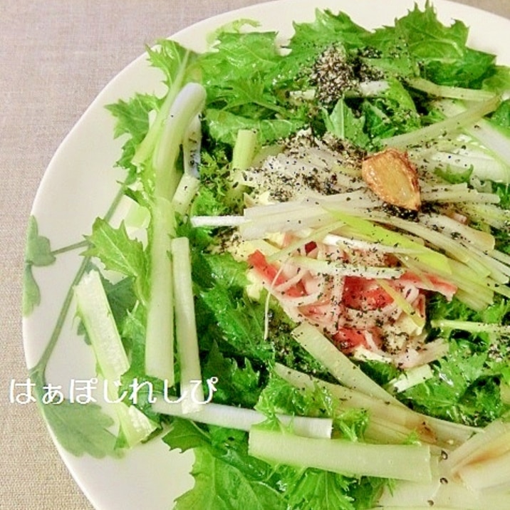 ごま油かおる♪水菜と豆腐のサラダ✿